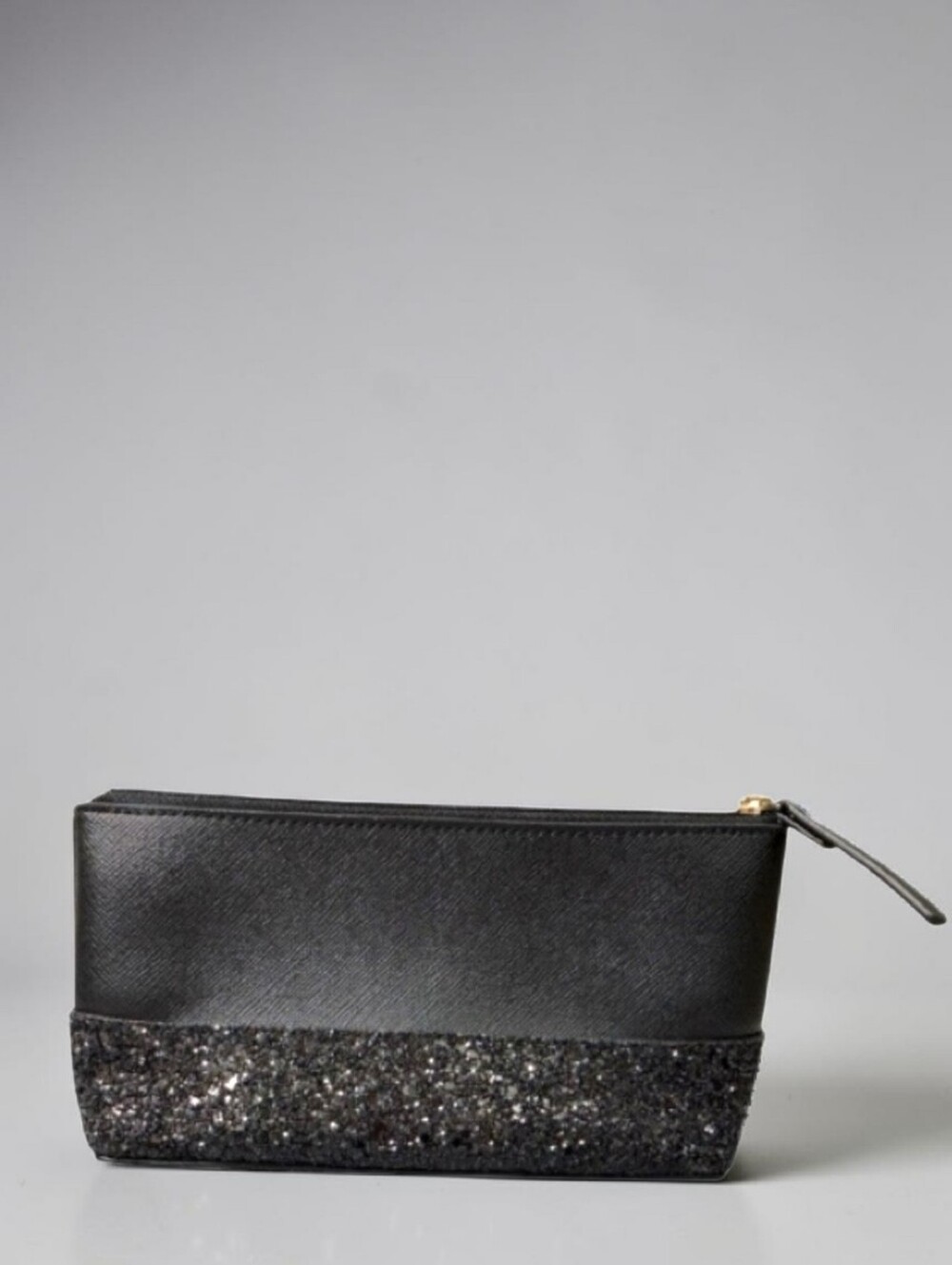 Kate Spade NWT Black Glitter Tote Bag & Matching Cosmetic Pouch Set - Picture 5 of 11